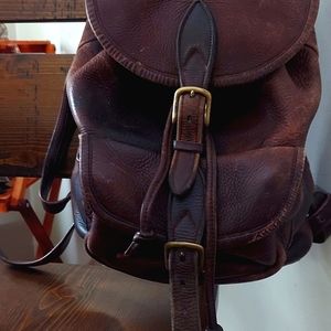 Heavy duty thick cow hide quality leather nap sack